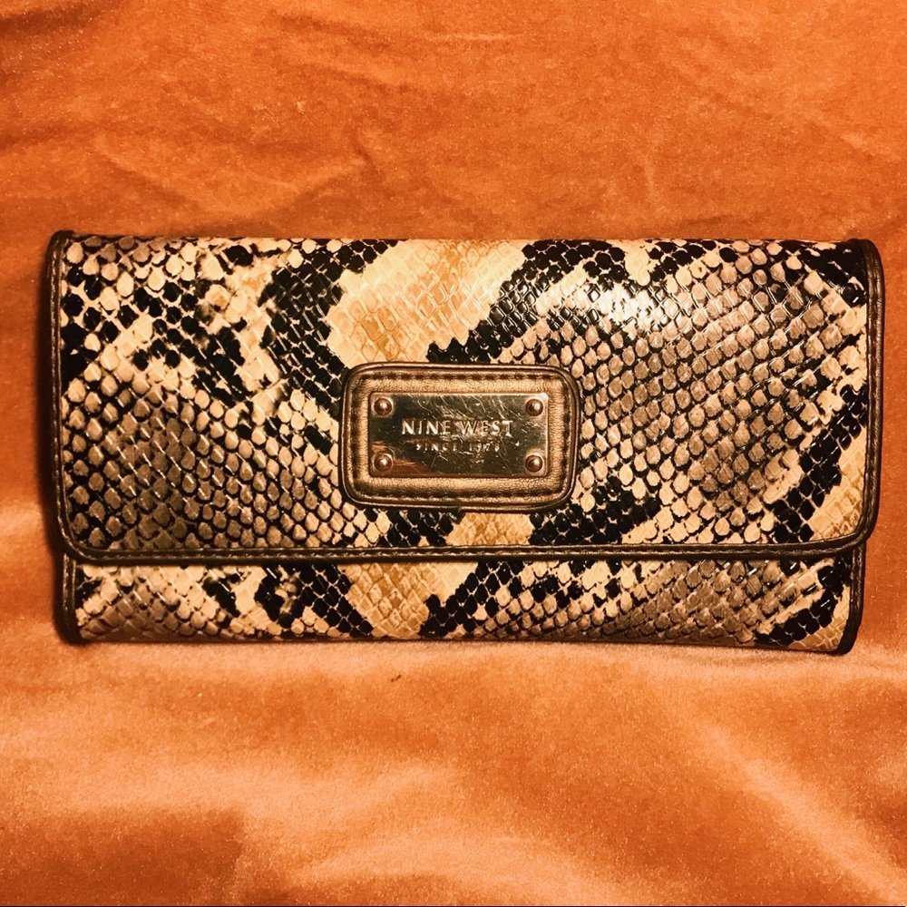 Nine West Faux Snake Skin Wallet